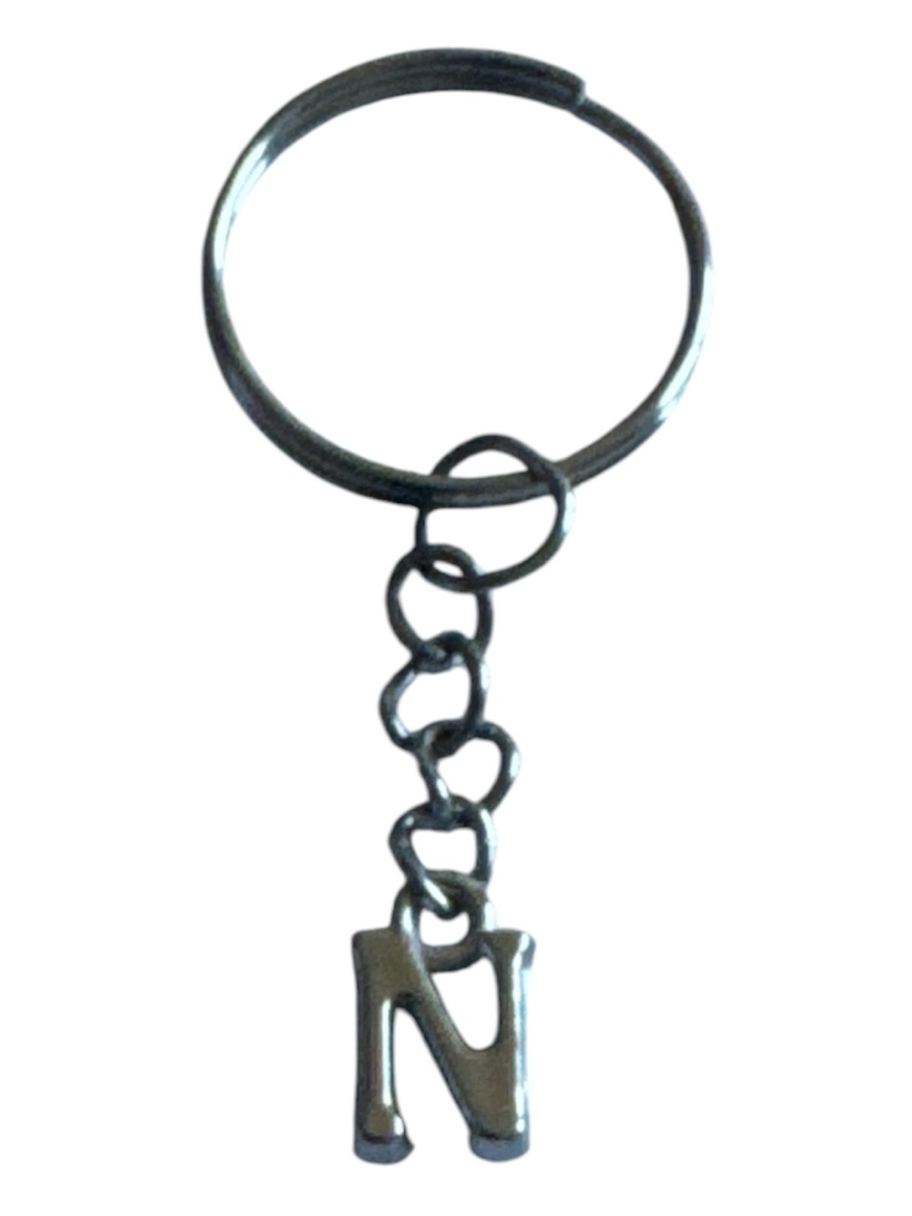 3 FOR $20 Handcrafted Silver 'N' Initial Keyring